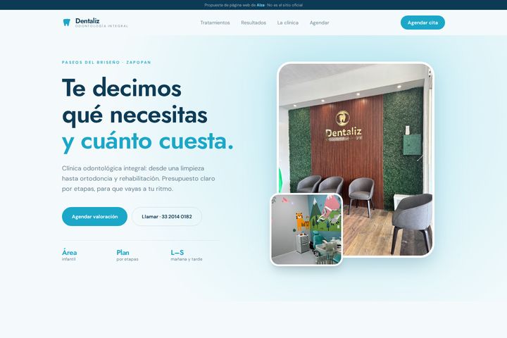 Una de las páginas que hicimos