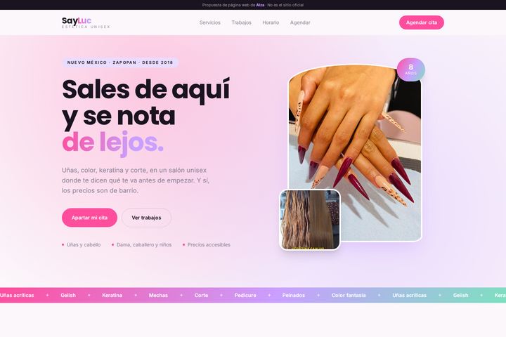 Una de las páginas que hicimos