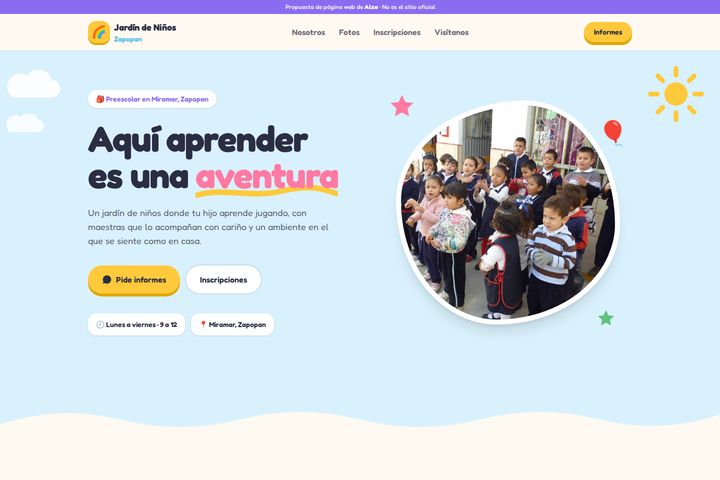 Una de las páginas que hicimos
