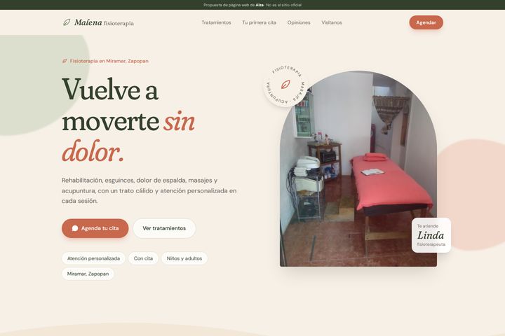 Una de las páginas que hicimos