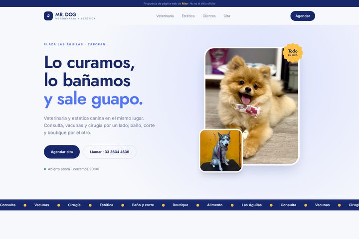 Una de las páginas que hicimos