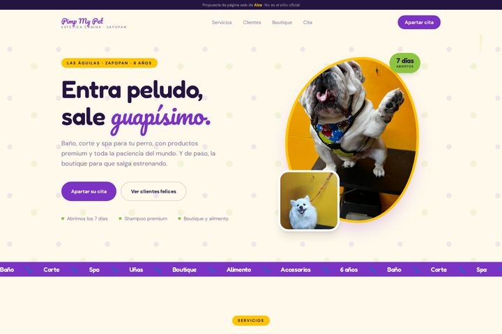 Una de las páginas que hicimos