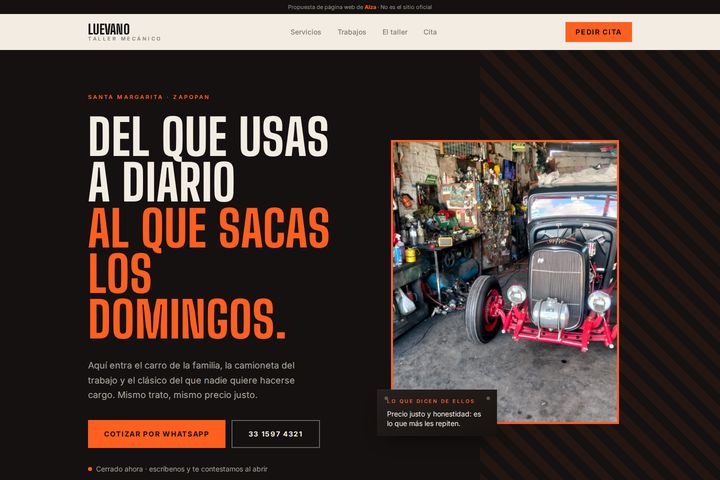 Una de las páginas que hicimos
